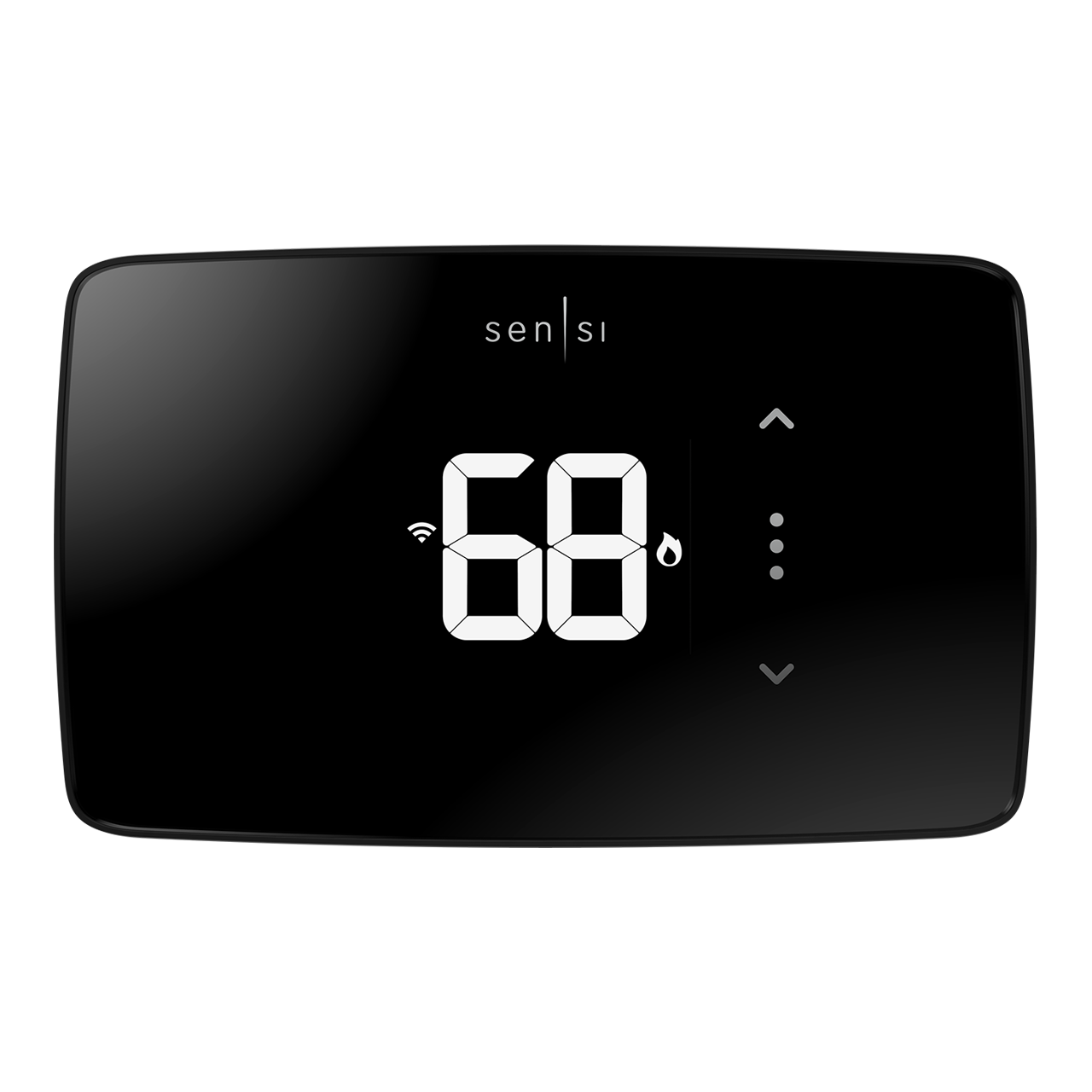 Sensi Thermostat Lite front set to 68 heating