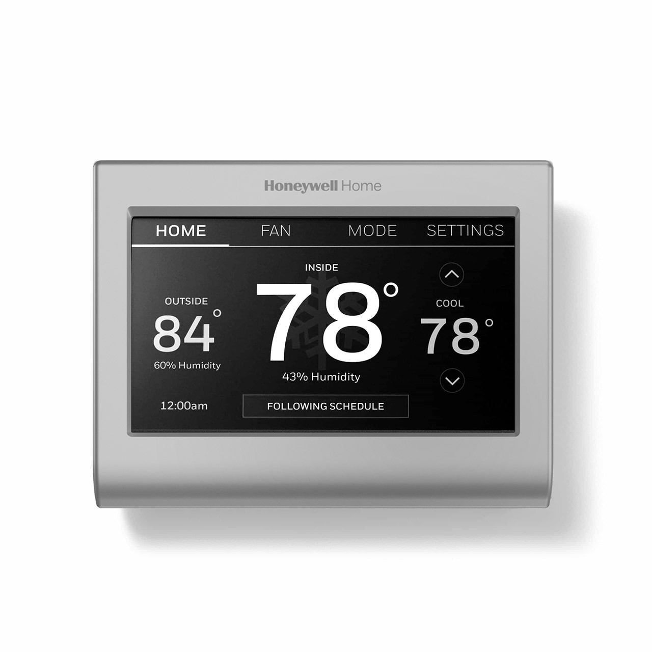 Honeywell thermostat set on 78 degrees cooling