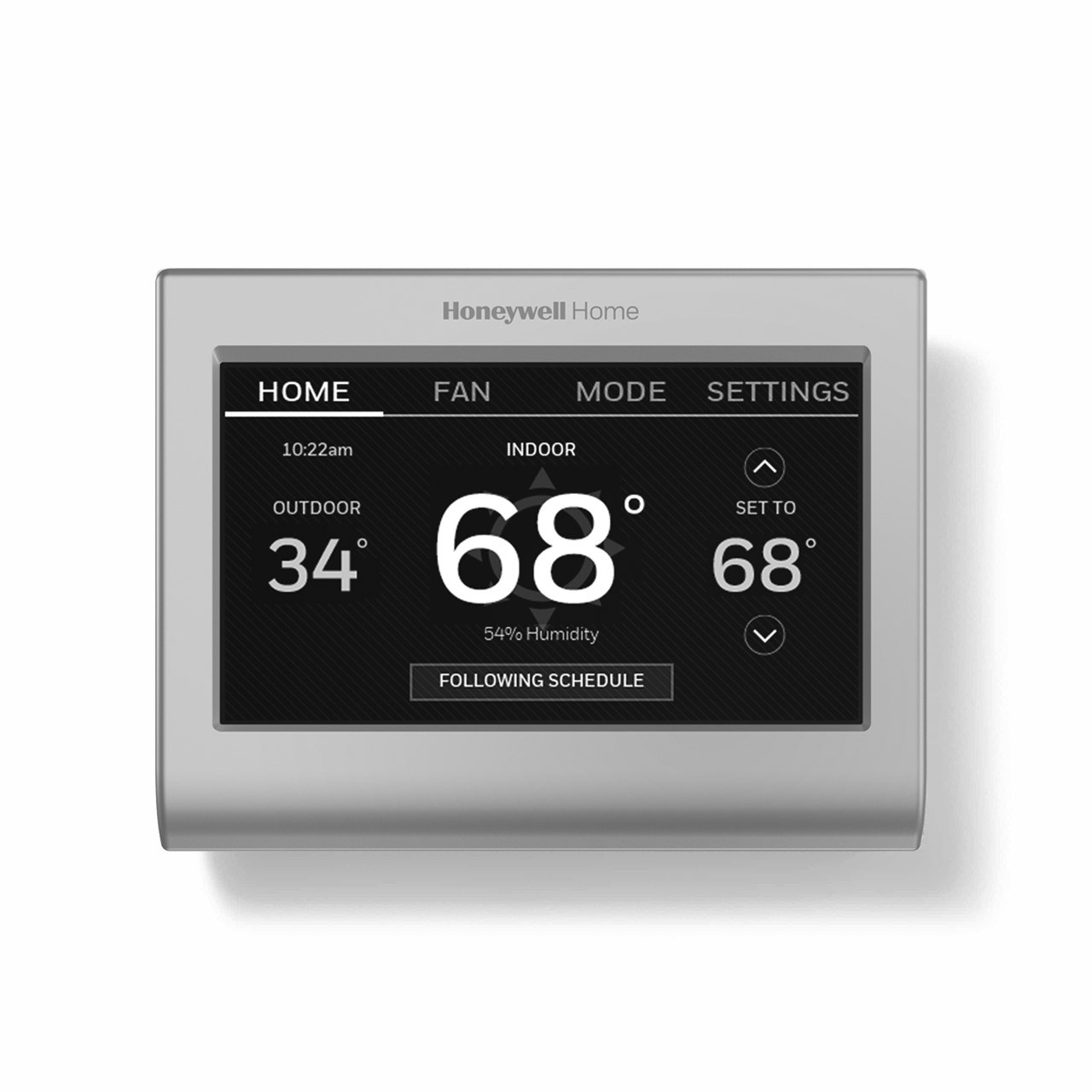 Honeywell thermostat set on 68 degrees heating