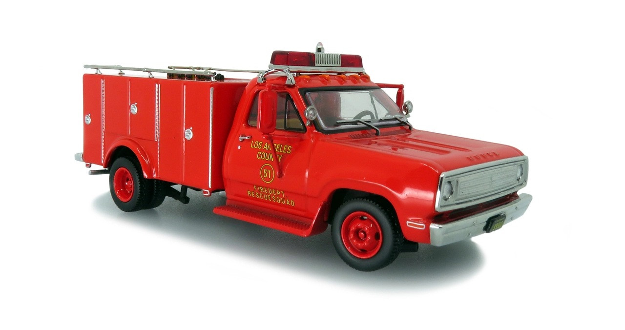 1:50 Scale 1974 Dodge 300 Rescue Unit: LACFD Squad 51 - 50th