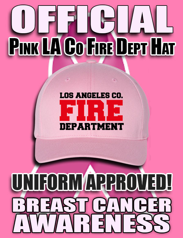La County Fire Los Angeles Fire Department Hat Hat Pink LACoFD