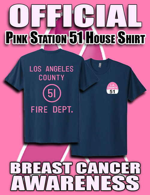 Station 51 Official T-Shirt - Breast Cancer Pink