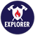 Decal - 3" Fire Explorer in Blue