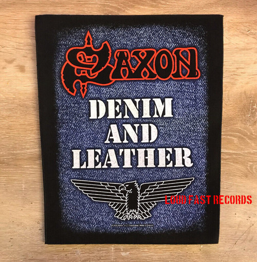 SAXON - DENIM AND LEATHER BACK PATCH