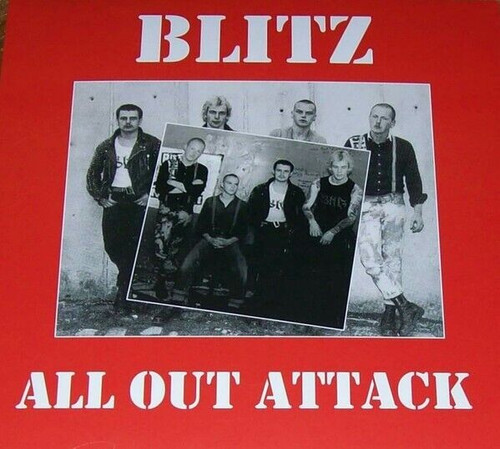 BLITZ - ALL OUT ATTACK LP PURPLE VINYL RECORD + LARGE POSTER