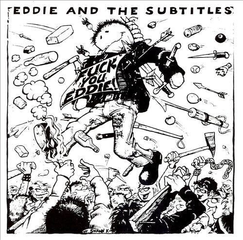 EDDIE AND THE SUBTITLES - F YOU EDDIE LP BLUE VINYL RECORD