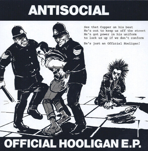 ANTISOCIAL - OFFICIAL HOOLIGAN VINYL RECORD 7" EP