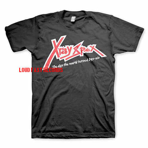 X RAY SPEX - THE WORLD TURNED DAY GLO T SHIRT SIZE LARGE