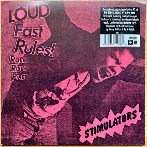 STIMULATORS - LOUD FAST RULES CLEAR VINYL RECORD 7" EP