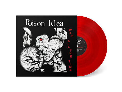 POISON IDEA - WAR ALL THE TIME LP RED VINYL RECORD