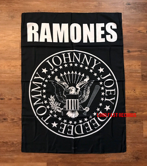 RAMONES SEAL LOGO BANNER FLAG FABRIC POSTER TAPESTRY
