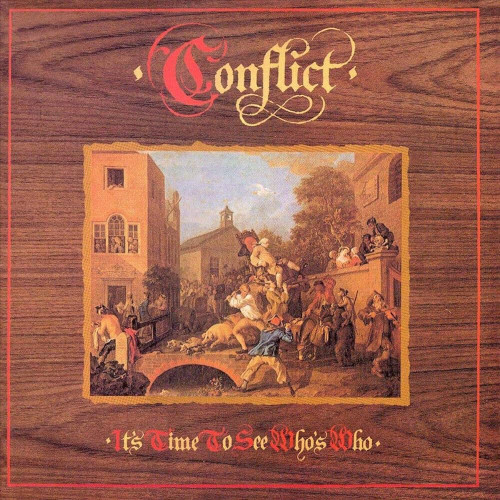 CONFLICT - IT'S TIME TO SEE WHO'S WHO LP ORANGE VINYL RECORD
