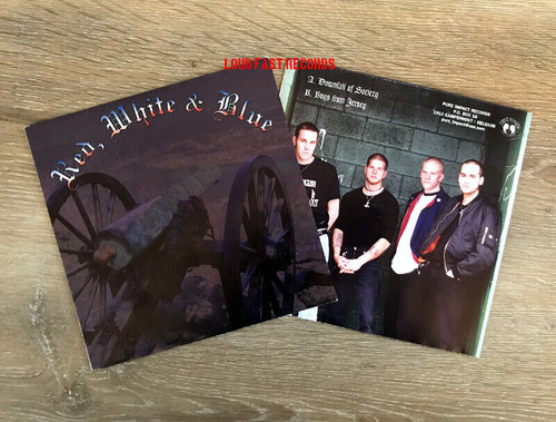 RED WHITE & BLUE - DOWNFALL OF SOCIETY VINYL RECORD 7"