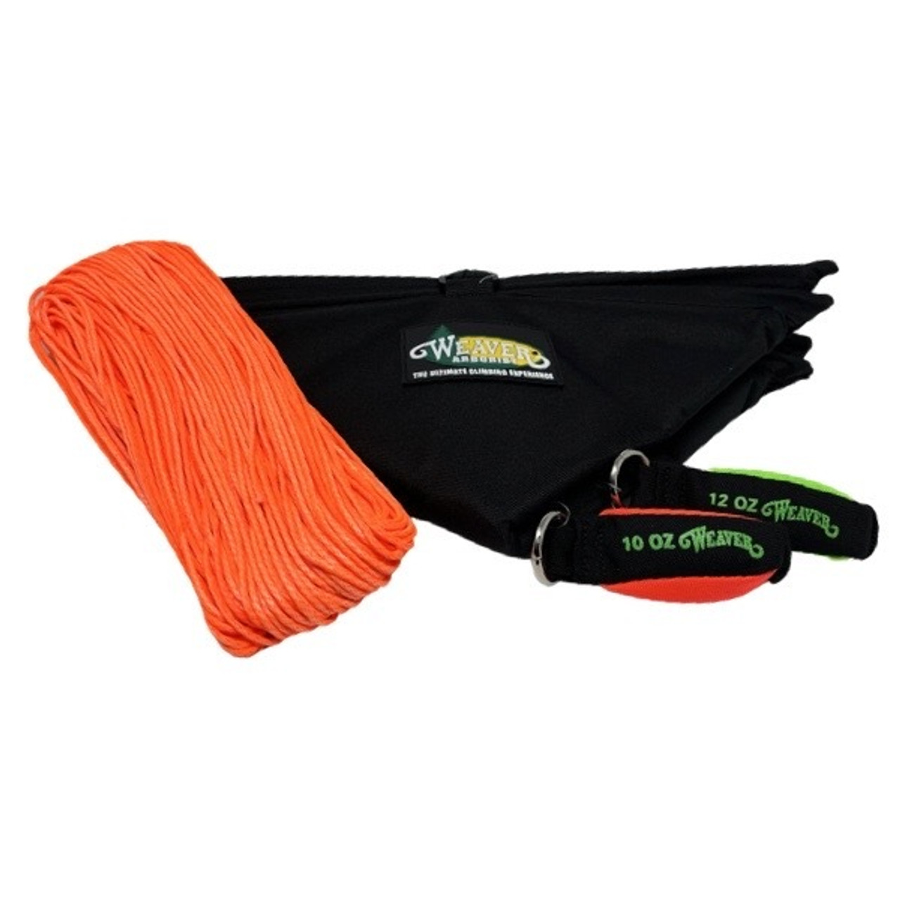 Arborist Throw Line Kit - Ultra Slick 100% Polyester Rope with 11 oz  Weighted Throw Bag | Forestry Tree Gear for Low and High Limb Throwing |  3/16