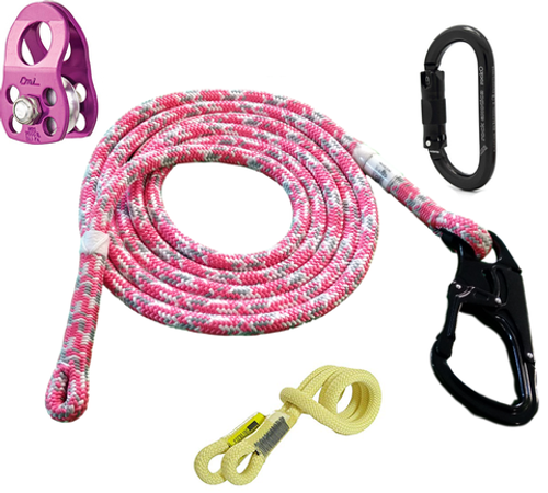 Tachyon Pink Lanyard Kit with Prusik Adjuster