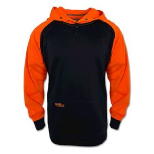 Arborwear Navy/Orange Large Tech Double Thick Pullover Sweatshirt