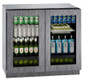 3036RRGLINT-00B U-Line Modular 3000 Series 36" Glass Double Door Refrigerator with LED Lights and OLED Display - Integrated Frame