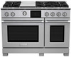 BSDF486G BlueStar 48" Dual Fuel Range with 6 Burners and Griddle - Stainless Steel