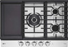 CBGJ3027S LG 30" Smart UltraHeat Gas Cooktop with 5 Cooking Elements and Griddle - Stainless Steel CBGJ3027S LG 30" Smart UltraHeat Gas Cooktop with 5 Cooking Elements and Griddle - Stainless Steel