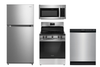 Package 15 - Frigidaire Appliance Package - 4 Piece Appliance Package with Top Mount Refrigerator and Electric Range - Stainless Steel