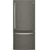 GDE21EMKES GE 30" 20.9 Cu. Ft. Capacity Bottom Mount Refrigerator with Factory-Installed Icemaker and LED Lighting - Slate