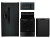 Package 25 - GE Appliance Package - 4 Piece Appliance Package with Electric Range - Black