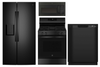 Package 24 - GE Appliance Package - 4 Piece Appliance Package with Gas Range - Black