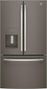 GFE26JMMES GE 36" 25.6 Cu. Ft. French-Door Refrigerator with LED Lighting and Full-Width Deli Drawer - Fingerprint Resistant Slate
