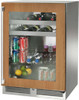 HP24BS44R Perlick 24" Signature Series Undercounter Beverage Center with Custom Panel Glass Door - Right Hinge