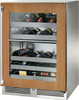 HP24DS44R Perlick 24" Signature Series Dual Zone Undercounter Wine Reserve with Custom Panel Glass Door - Right Hinge
