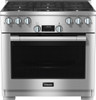 HR11343AG Miele 36" All Gas Range With 6 Burners and DirectSelect - Natural Gas - Clean Touch Steel