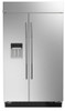 JBSS48E22L JennAir 48" Built In Side by Side Refrigerator with Dispenser - Stainless Steel