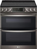LTEL7337D LG 30" Smart WiFi Enabled Electric Double Oven Slide-In Range - PrintProof Black Stainless Steel LTEL7337D LG 30" Smart WiFi Enabled Electric Double Oven Slide-In Range - PrintProof Black Stainless Steel