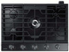 NA30N6555TG Samsung 30" Gas Cooktop with 5 Sealed Burners and Blue LED Illuminated Knobs - Fingerprint Resistant Black Stainless Steel