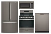 Package 37 - GE Appliance - 4 Piece Kitchen Package with Gas Range - Slate
