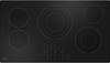 PEP7036DTBB GE Profile 36" ADA Compliant WiFi Enabled Electric Cooktop with Touch Control and 5 Radiant Cooking Elements - Black
