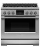 RDV3366L Fisher & Paykel 36" Series 9 Professional 6 Burner Dual Fuel Range with True Convection Oven and Self Clean - Liquid Propane - Stainless Steel
