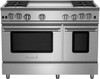 RNB484GV2 BlueStar 48" Freestanding Natural Gas Range - 4 Burners with 24" Griddle - Stainless Steel