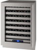 UHWC524-SG51A U-Line 24" 5 Class Series Stainless Frame Undercounter Wine Captain with Lock - Left Hinge - Stainless Steel