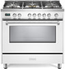 VDFSGE365W Verona 36" Designer Series Dual Fuel Range - White VDFSGE365W Verona 36" Designer Series Dual Fuel Range - White