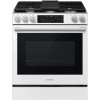Samsung NSG90H60SWAA 30" Bespoke Smart Slide-In Gas Range 6.0 cu. ft. with Air Fry - White Glass