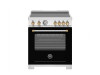 Bertazzoni MAS304INMNG 30" Master Induction Range 4 Heat Zones - Gold Accents - Matte Black