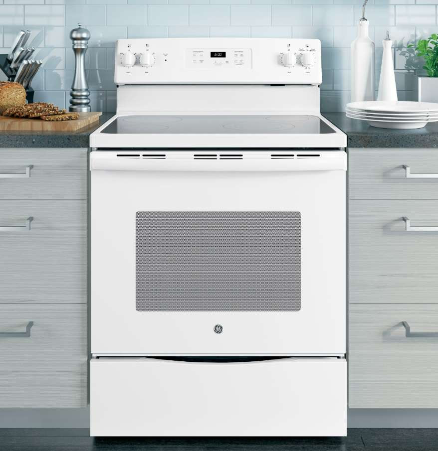 JBS60DKWW GE 30" FreeStanding Electric Range with 5.3 cu. ft. Capacity