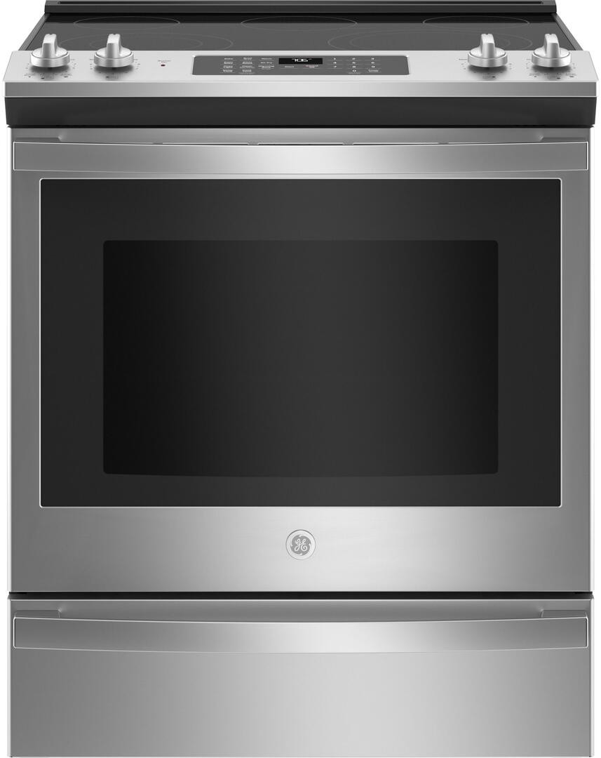 JSS86SPSS GE 30" Electric Slide In Convection Double Oven Range with 5