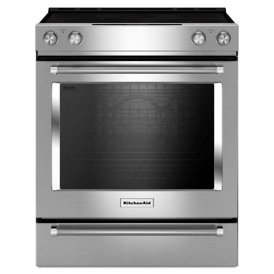 KSEG700ESS KitchenAid 30" Electric 5 Slide-in Convection Range - Stainless Steel