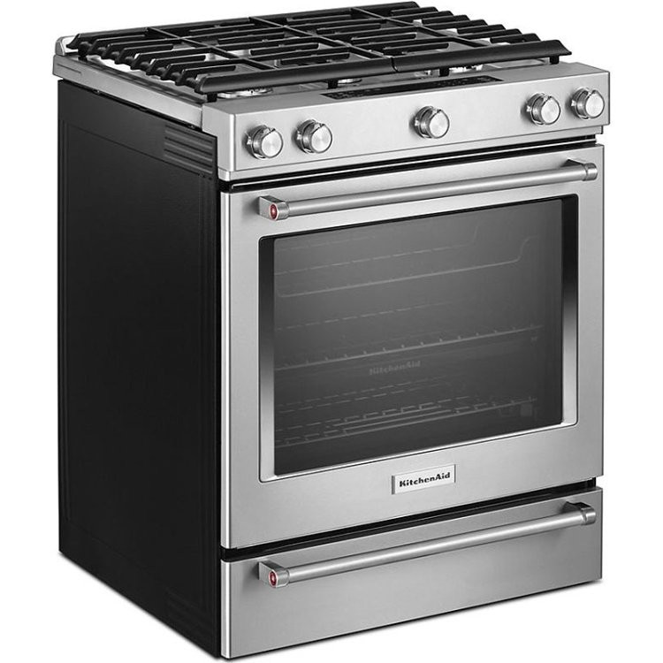 KitchenAid KSGB900ESS Gas Convection Slide-In Range - Thumbnail 4