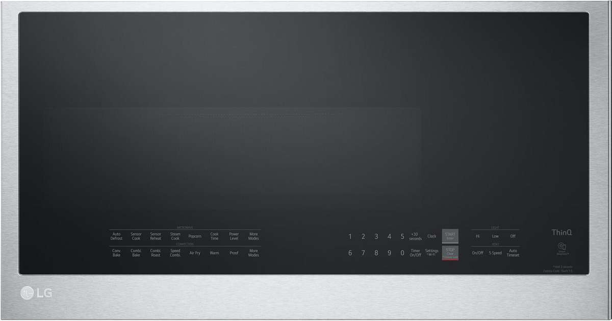 MHEC1737F LG 30" 1.7 cu. ft. Over the Range Convection Microwave with AirFry - PrintProof Stainless Steel