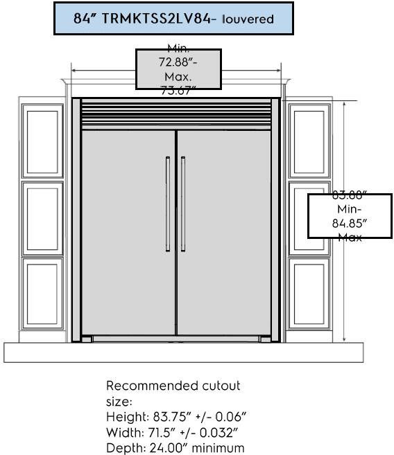 TRMKTSS2LV84 Electrolux Double Refrigerator and Freezer Trim Kit
