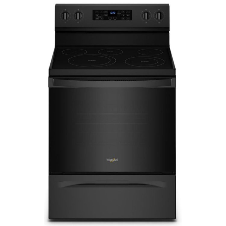 WFE550S0LB Whirlpool 30" Electric Range with 5 Elements and 5 in 1 Air Fry - Black