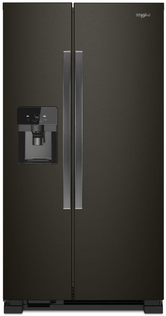 WRS325SDHV Whirlpool 36" Side-By-Side Refrigerator with Built-In Ice Maker 24.6 cu. ft. - Black Stainless Steel
